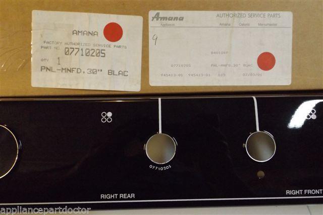 AMANA STOVE 07710205 PNL-MNFD 30 AMANA STOVE 07710205 PNL-MNFD 30